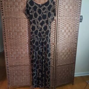 Chico's Travelers Dot Ripples Crop Jumpsuit